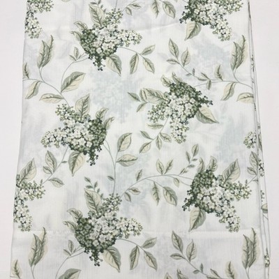Laura Ashley Green Lilac Portland Floral Set of 2 Curtain Panels