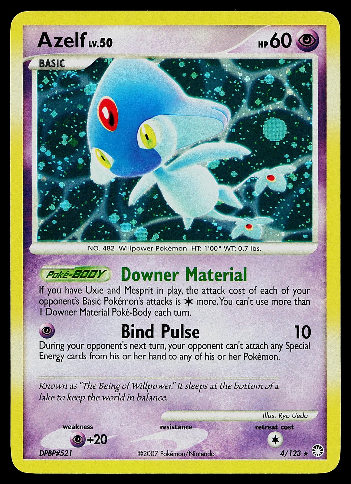 Pokemon Card - Azelf Mysterious Treasures 4/123 Holo Rare