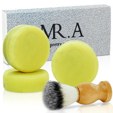 3Pack Shaving Soap for Men, Shaving Soaps Puck for Sensitive Skin, Unscented Sha