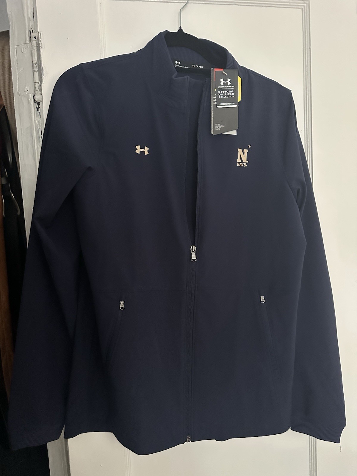 Under Armour Navy Midshipmen Full Zip Jacket Official On-Field | Men’s S | NWT