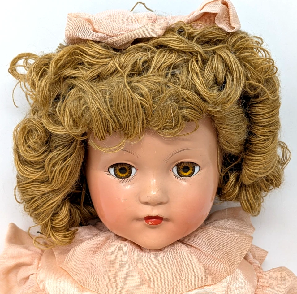 Muñeca vintage de 21" Effanbee Anne Shirley Little Lady composición ojo dormido años 40 Foto 2 de 4