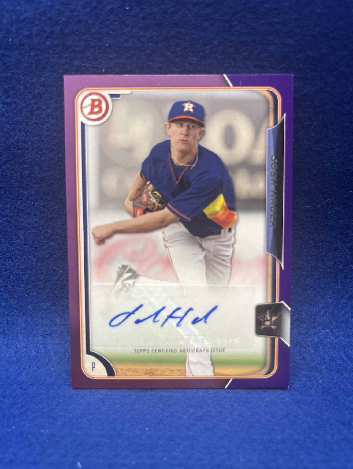 2015 Bowman Josh Hader autograph purple /250 Astros auto