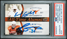 2011 UD Texas Longhorns E. CAMPBELL & R. WILLIAMS Signed Card PSA/DNA Slabbed