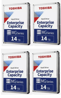 56TB 4x Toshiba MG Ser. 14TB 3.5'' SATA DATA CENTRE HDD 7200rpm MG07ACA14TE