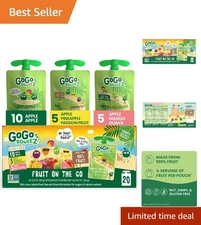 Nutritious & Delicious Fruit Snacks for Kids - 20 BPA-Free Squeezy Pouches