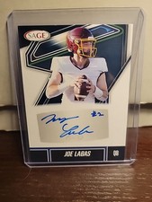 Joe Labas 2026 Sage Low Series Football Blue Autograph Central Michigan RC