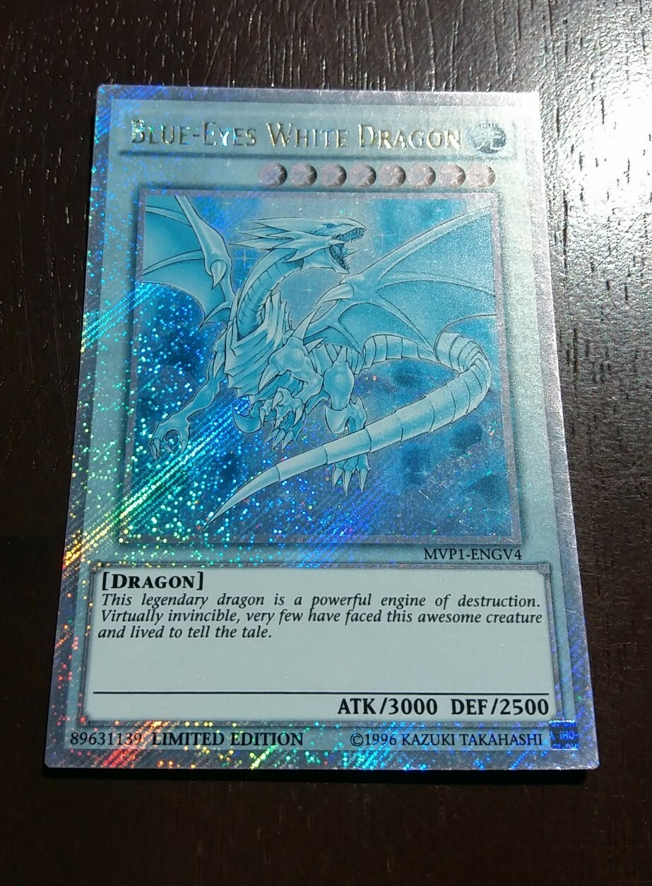 Gold Secret Rare "GHOST" BlueEyes White Dragon MVP1ENGV4 Altered