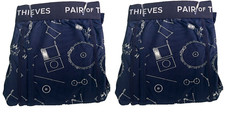 Pair of Thieves Men's Super Fit Boxer shorts -size L/dark blue/2 Pack SEALED