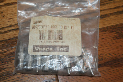 Vanco VAD10 Female F to RCA Male Plug Adapter VAD10x Lot of 8