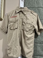 Vented Microfiber Poly Boy Scout BSA UNIFORM SHIRT Youth Large New Style N88
