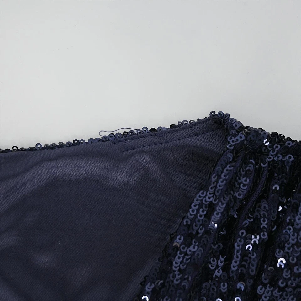 Teri Jon | Vestido midi azul con lentejuelas | Talla 10 Foto 4 de 4