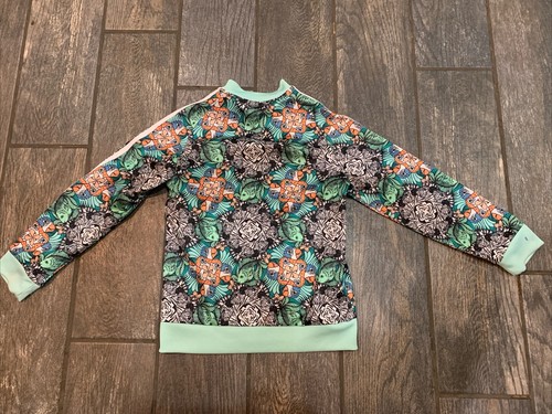 ADIDAS Jungle Tropical Parrot Zebra Print Track Jacket Youth Girl XS 7-8 yrs - Picture 8 of 11