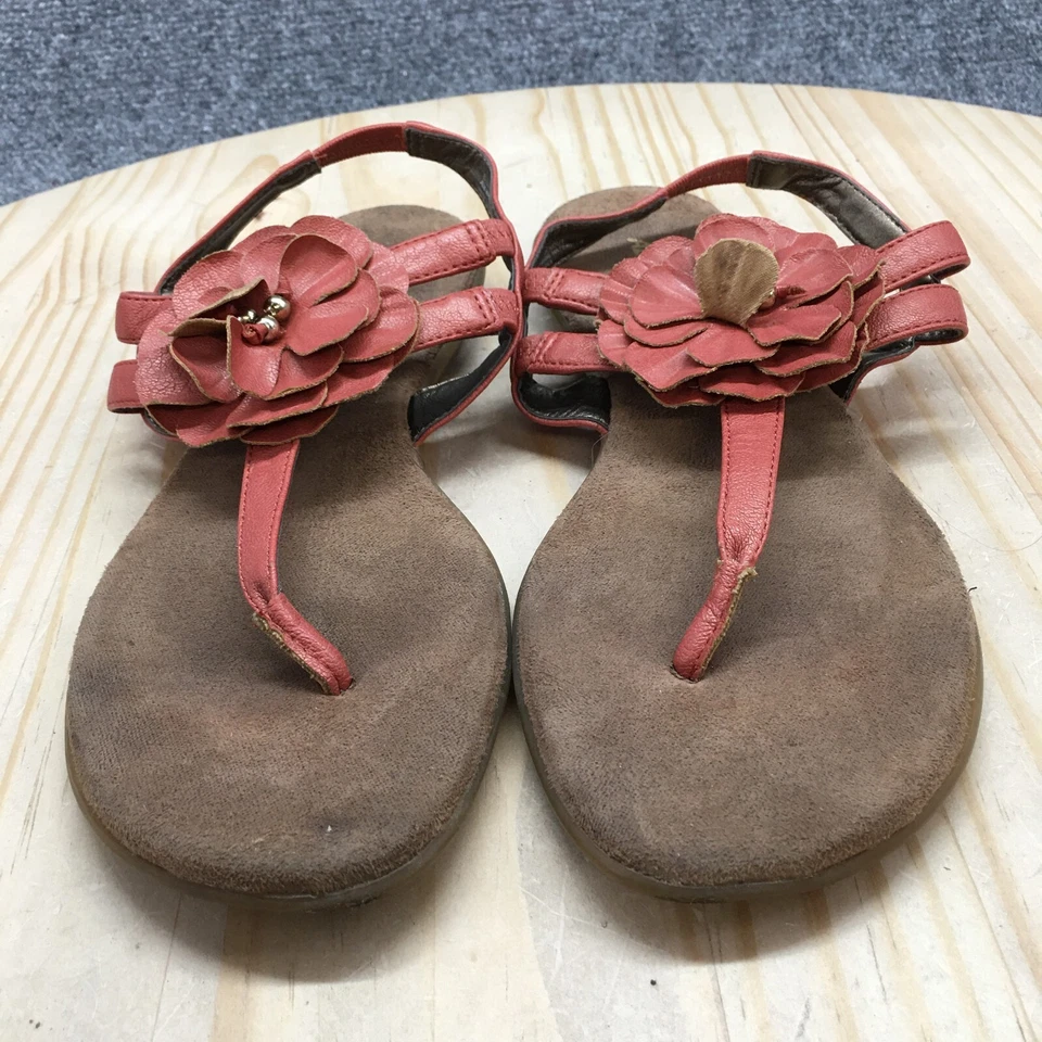 Sandalias Aerosoles Mujer 8.5M Rosa Chlockout T Correa Floral Sin Cordones Imitación Cuero Foto 4 de 4