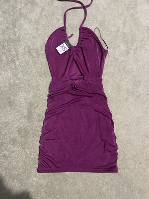Deep Purple Halter Neck Primark Dress - Size XS | eBay UK Deep Purple Halter Neck Primark Dress - Size XS | eBay UK