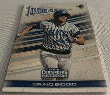 2018 Panini Contenders Baseball Craig Biggio Seton Hall Old School Colors #4
