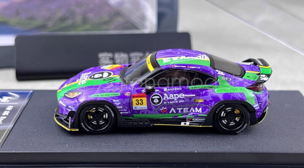 Fuji 1:64 Purple GR86 Pandem ZN8 Racing Sports Model Diecast Metal