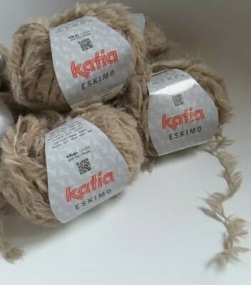 3 x KATIA ESKIMO LEICHTER NERZ 25% ALPAKA AUSGEFALLENES FELLGARN JE 50gr