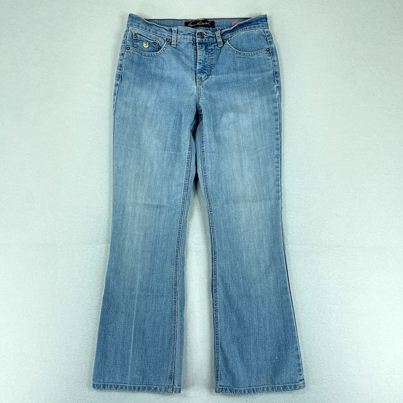 Gloria Vanderbilt Women's Blue Bootcut Jeans Size 6 30x29 Mid Rise Denim Wash