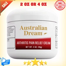 Australian Dream Arthritis Pain Relief Cream 4 oz Jar, Muscle Aches or Joint