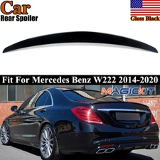 Glossy Black Rear Duckbill Lip Spoiler For Mercedes Benz S Class W222 2014-2020