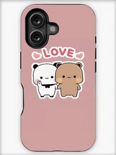New DuDu Bear and BuBu Logo iPhone Tough Case 11-16 Pro Max Made in USA