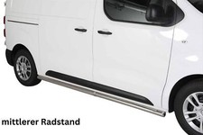 Schwellerrohre ohne Tritt für Peugeot Expert / Traveller Bj.16- Edelstahl polier