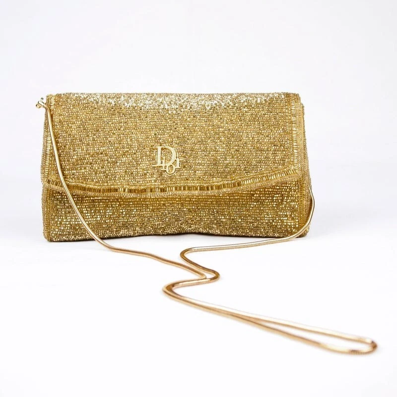 Authentique sac 2 voies perles logo Dior vintage