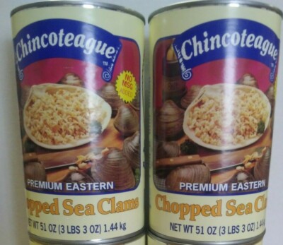 Chincoteague Chopped Sea Clams 2/51 oz  cans with free shipping