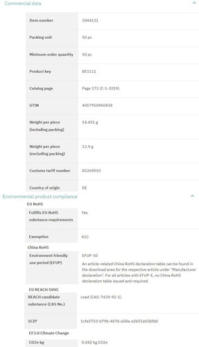 2pcs PHOENIX UT 6 3044131 Feed-through Terminal Block 2 Connections Gray New ⊕IK - Picture 7 of 7