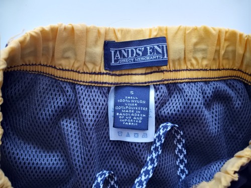 LAND'S END Boys size S-8 Cute NAVY Lined Swim Trunks - Picture 3 of 6