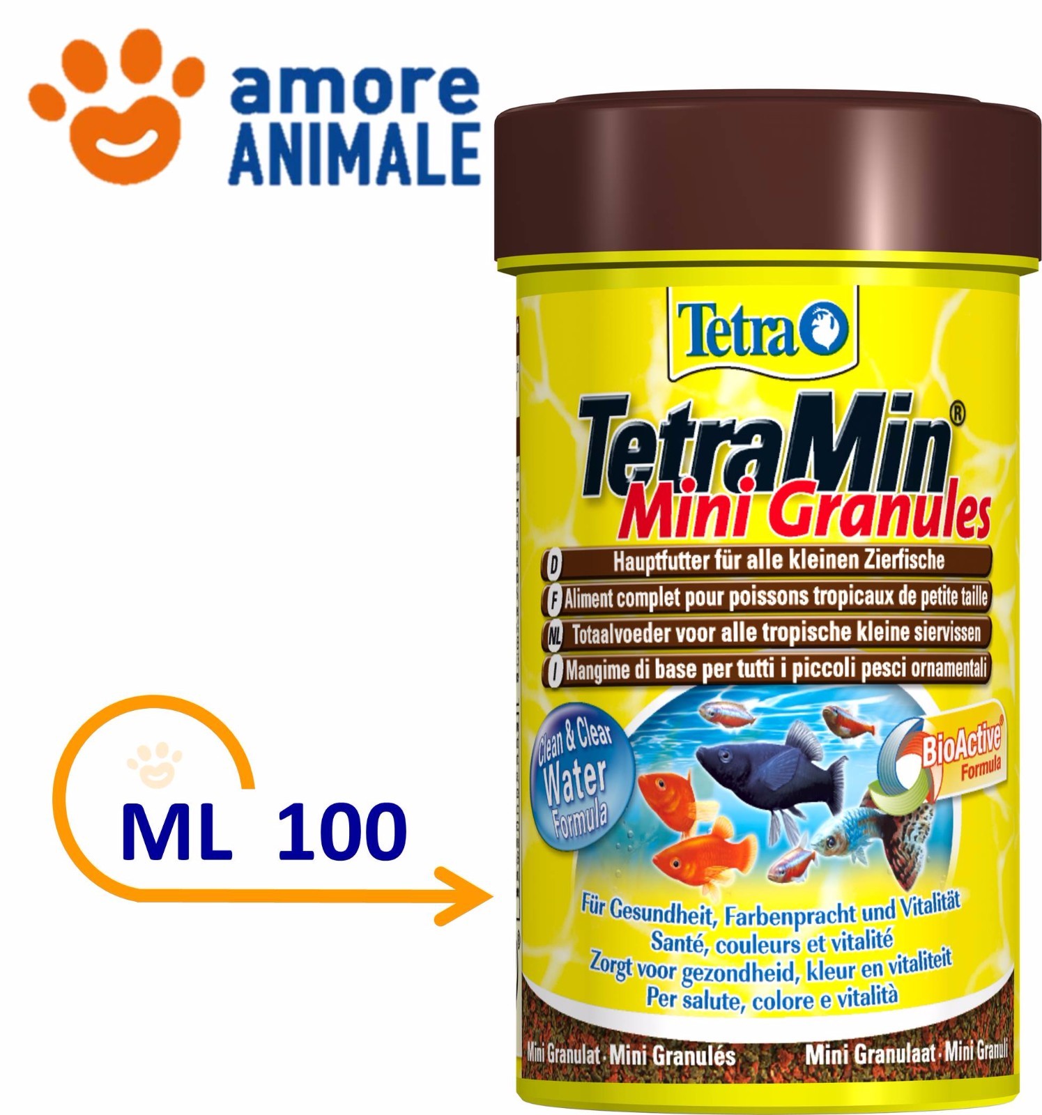 Tetra Min Mini Granules ml 100 - Mangime di base in piccoli granuli