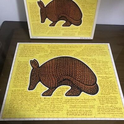 Vintage Jigsaw Puzzle. Armadillo. Complete 1980 , 500 pieces Bright Ideas 16x20''