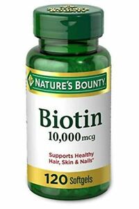 Nature&#039;s Bounty Biotin Vitamin Metabolism Energy Hair Skin Nails 10000mcg 120cap