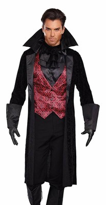 Details about Bloody Handsome Victorian Vampire Dracula Fancy Dress Halloween Adult Costume Details about Bloody Handsome Victorian Vampire Dracula Fancy Dress Halloween Adult Costume