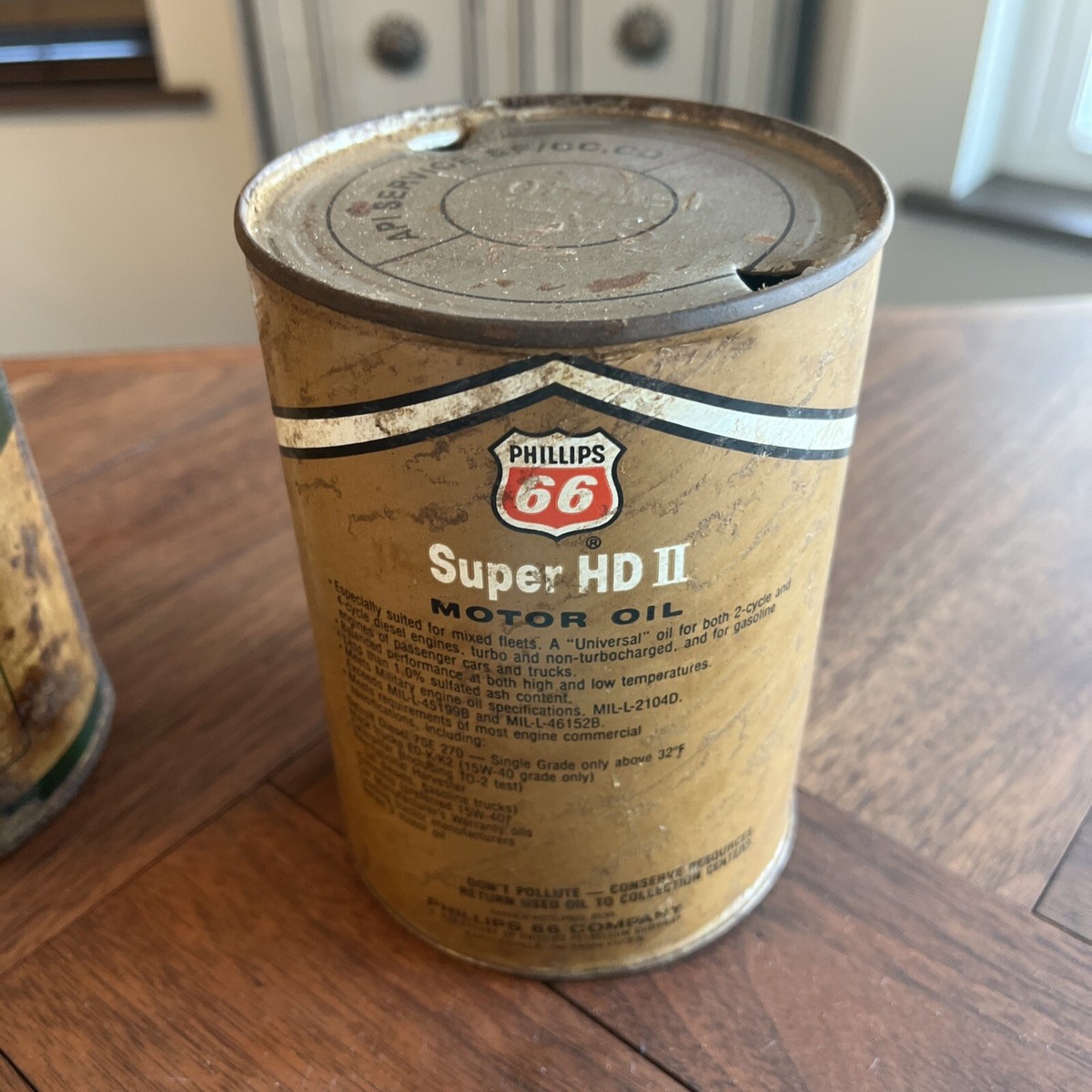 Vintage Quaker State Phillips 66 Motor Oil Quart Can Empty