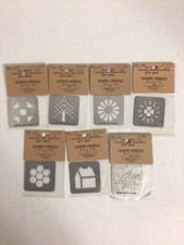 LOT 7 Country Stencils Tin Quilt Plate Vintage NEW NOS SEALED - All 7 Included