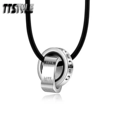 TTstyle Stainless Steel Love Lucy Ring Pendant NEW