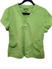 Crocs Medical Apparel Green V-Neck Scrub Top With Pockets M