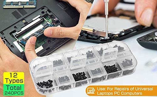 240 Pièces Kit de Vis pour Ordinateur Portable Universel M2 M3 M2.5 Noir - Photo 6/6