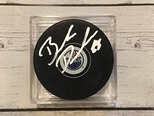 Brandon Davidson Signed Autographed Edmonton Oilers Hockey Puck b
