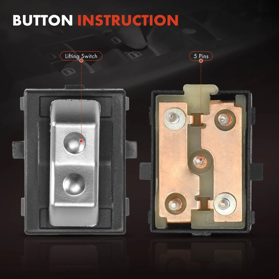 New Power Window Switch for Dodge B150 B250 B350 D150 D250 D350 Dakota W150 W250 - Image 4 of 4