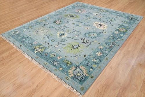 12x9 New Turkish Oushak Hand Knotted Wool Rug Living Area Rug - Picture 3 of 10