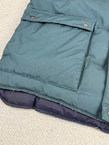 Woodlake Puffer Vest Mens Large Green Duck Down Hunting Snap Zip Insulated - Picture 4 of 19