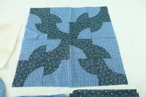 Smoothstitch Quilts Drunkards Path Applique Project Book + Fabrics Blue Marcus - Picture 2 of 20
