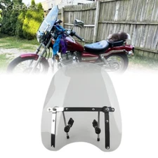 7/8" 1" Handlebar 18" x 16" Windshield Windscreen For Honda Rebel CMX 250 500