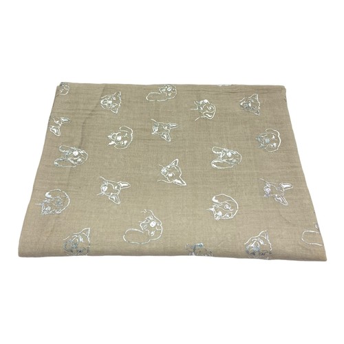 New Cute Animal Dog Puppy Printed Scarf scarves Neckerchief Viscose Cotton - Picture 68 of 77