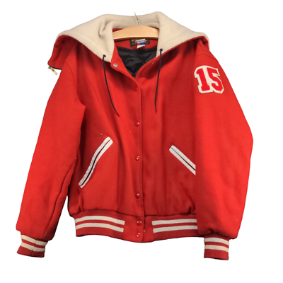 Game Sportswear Men's Pike Crimson Rage #15 Varsity Jacket Red M