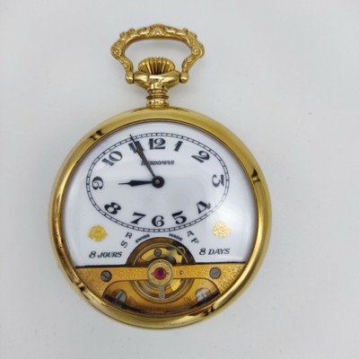 Pocket Watch HEBDOMAS 8 Don 8 Day Gold Plated Swisse Made Perfect'70 | eBay