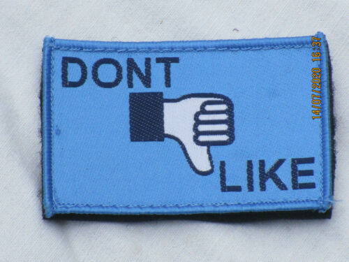 DONT LIKE, unit ID moral patch, Velcro back, badge, Facebook - Picture 1 of 2