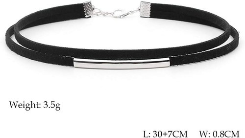 Choker Necklaces Velvet Chokers Black Layered Collar Necklace Jewelry for Women - Picture 2 of 7